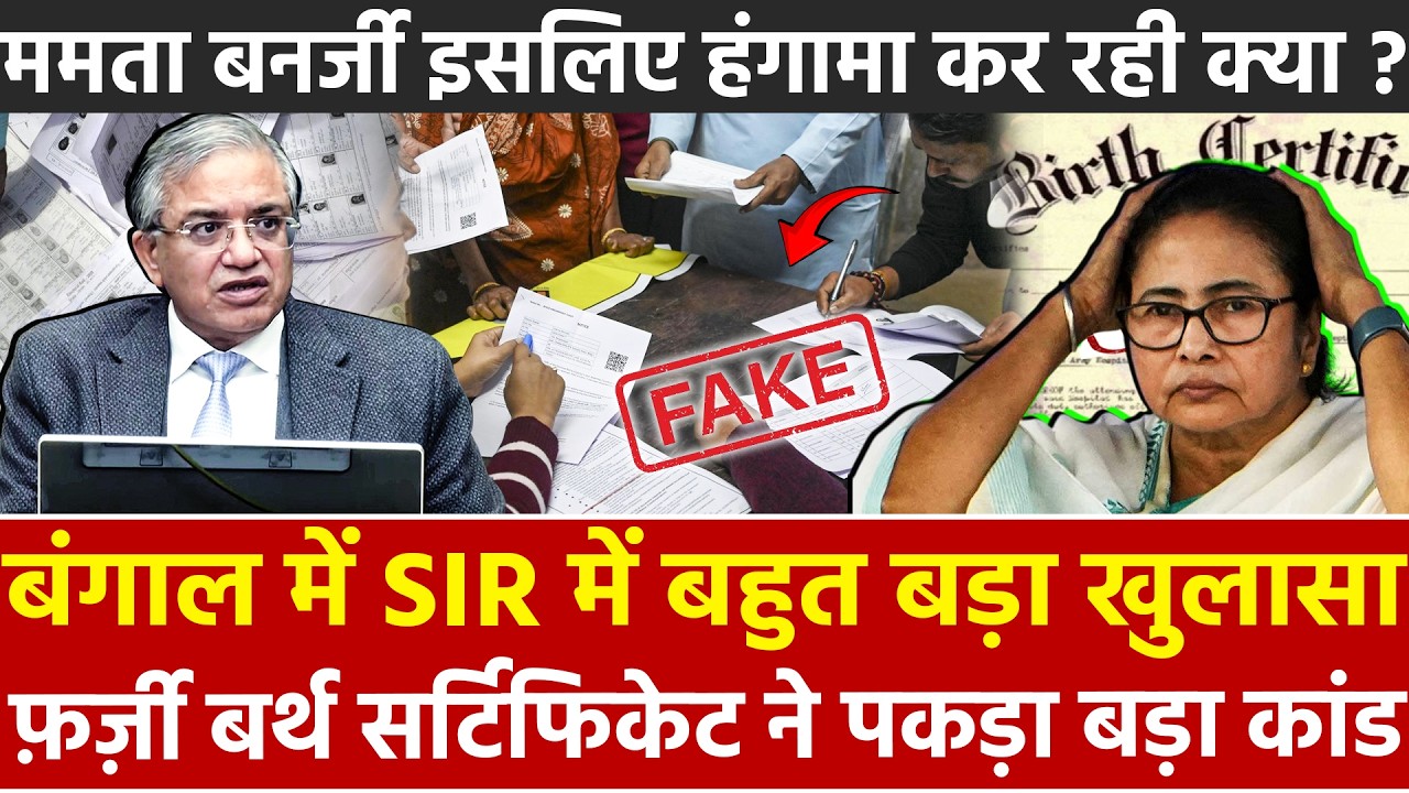 बंगाल SIR में बहुत बड़ा खुलासा फर्जी Birth Certificate ने पकड़ा बड़ा कांड ममता बनर्जी इसलिए हंगामा..