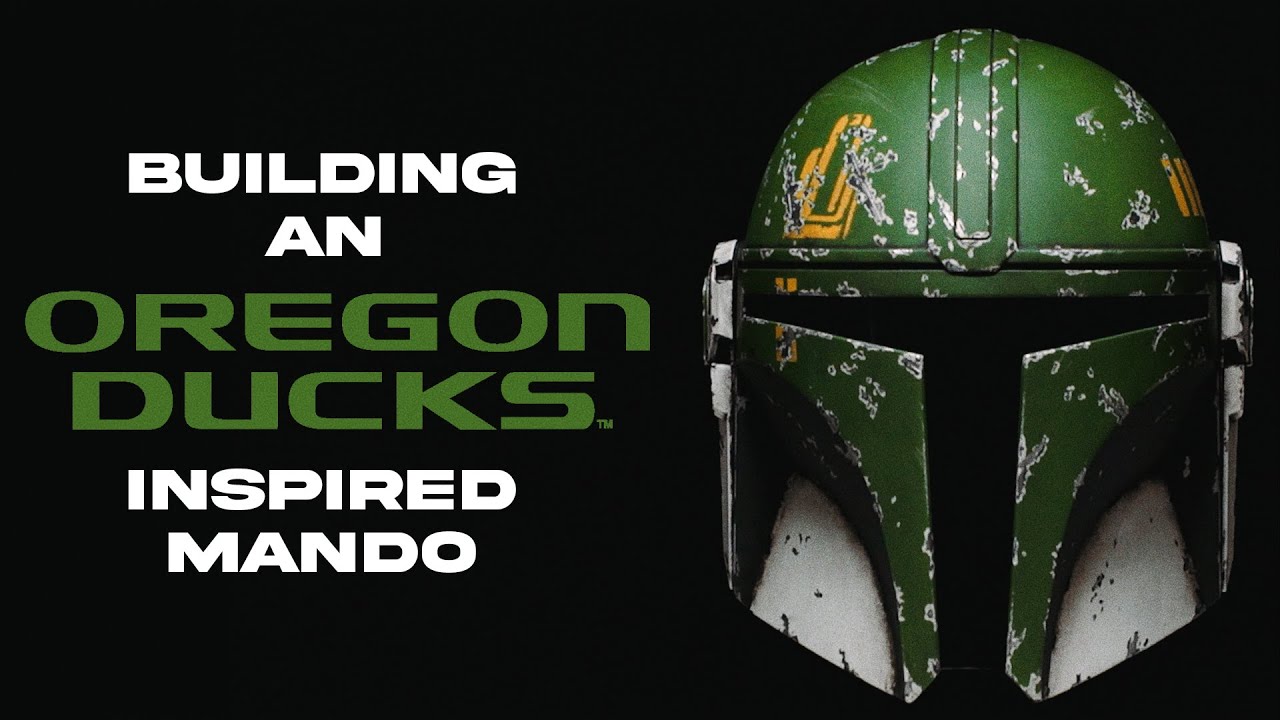 Building a custom Mandalorian helmet inspired by the Oregon Ducks!