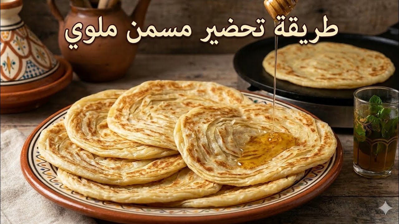 مسمن ملوي مورق خطوة بخطوة.. النتيجة روعة! ✨ #وصفات_رمضان  #طبخ_منزلي #طبخ #وصفات_سهلة #وصفات #food  
