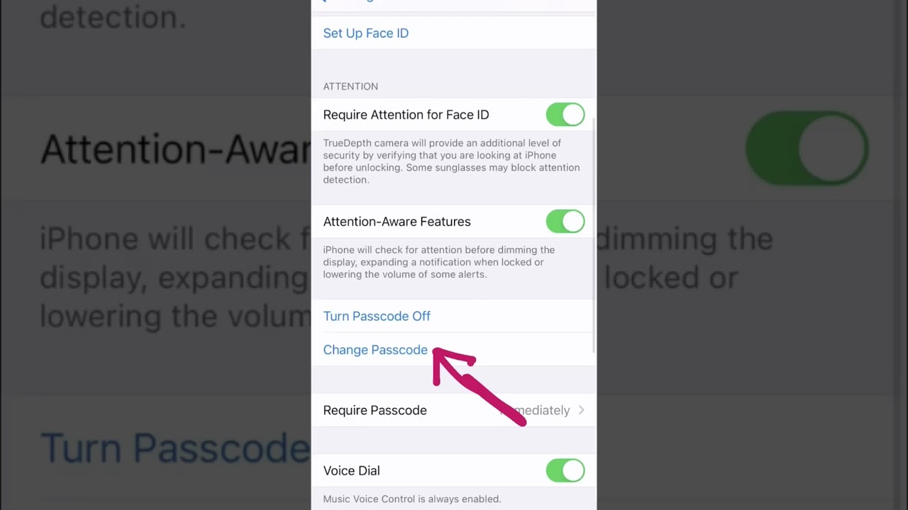 How to change iphone face ID & passcode | change iphone password | change passcode #iphone #password