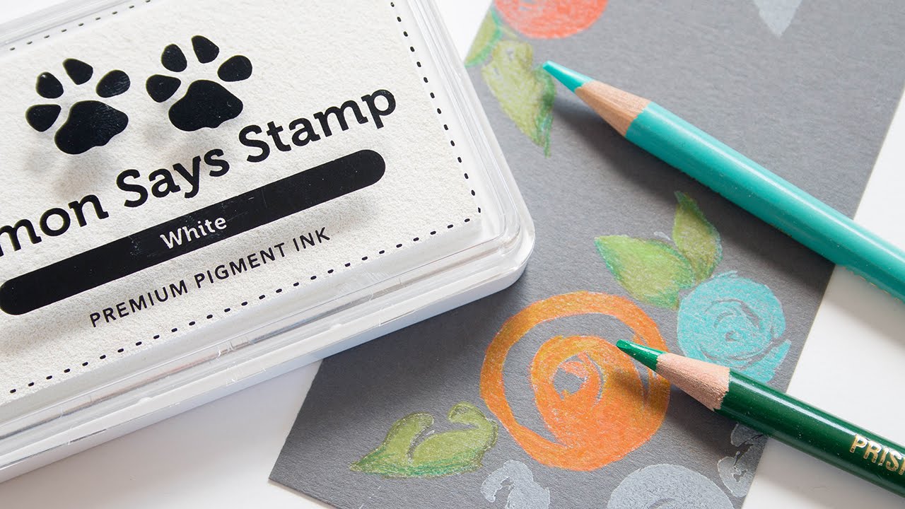 Simon Says Stamp White Pigment Inking Techniques