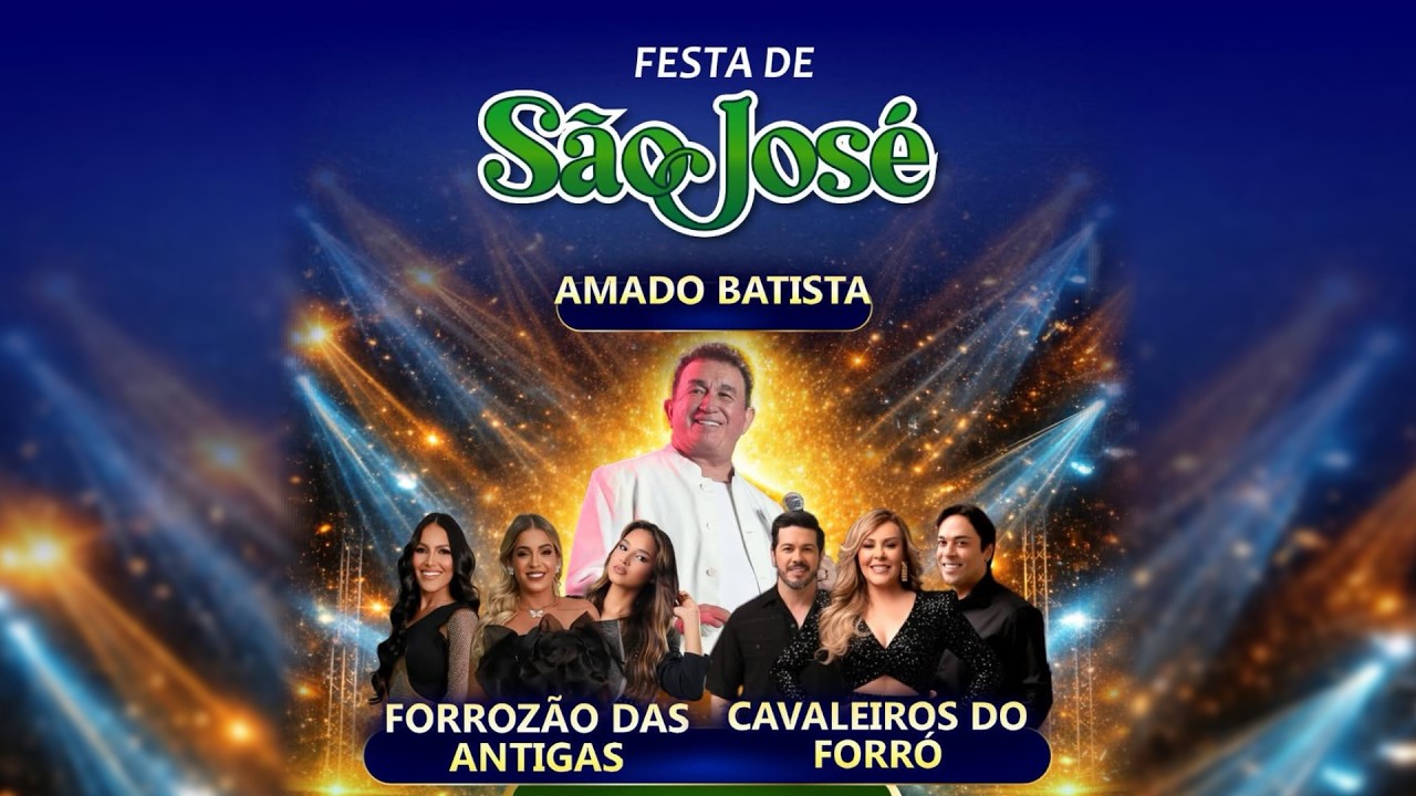 AO VIVO - Festa de São José -  Amado Batista, Forrozão das Antigas, Cavaleiros do Forró