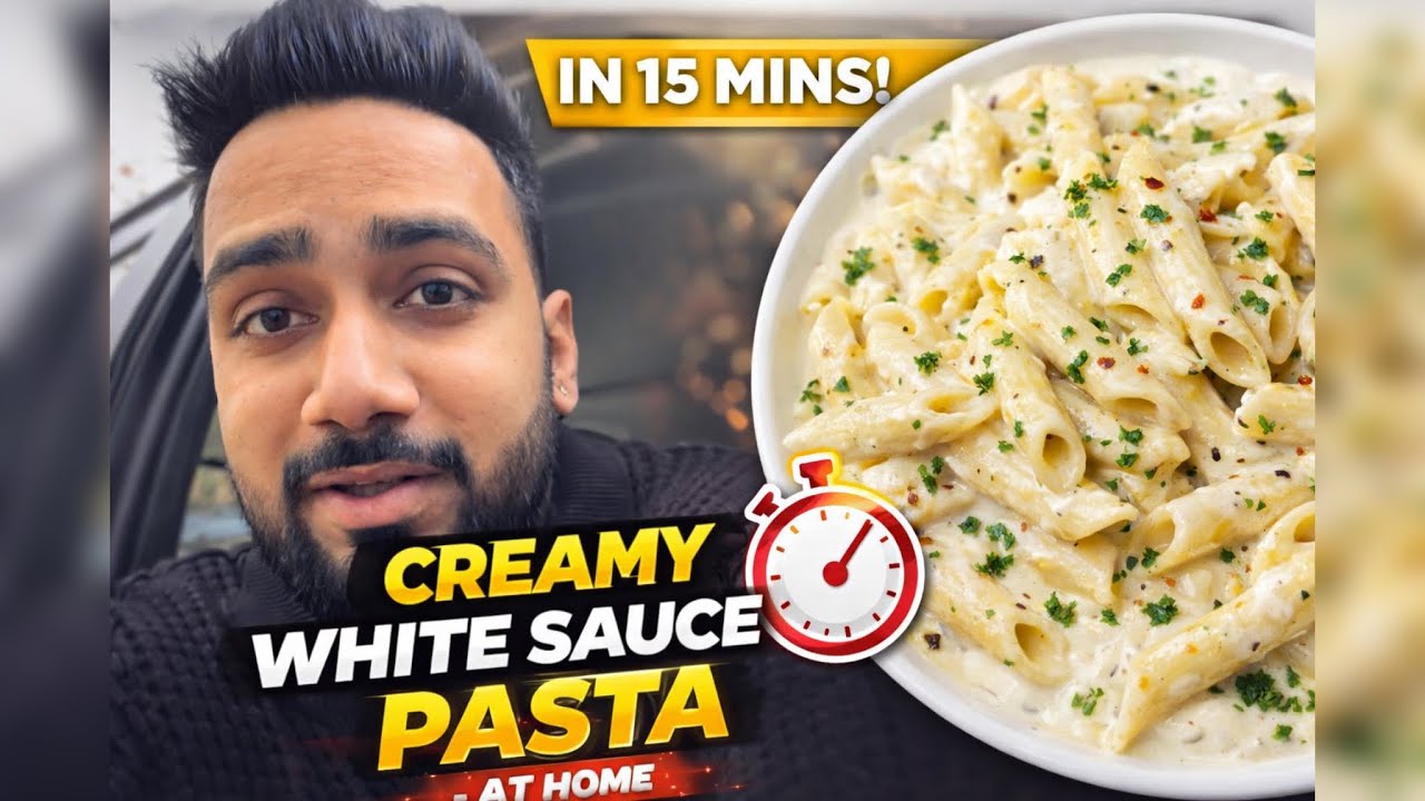 I Made Creamy White Sauce Pasta At Home In Just 10 mins😱😋#viral #food #trending #like #vlog #youtube
