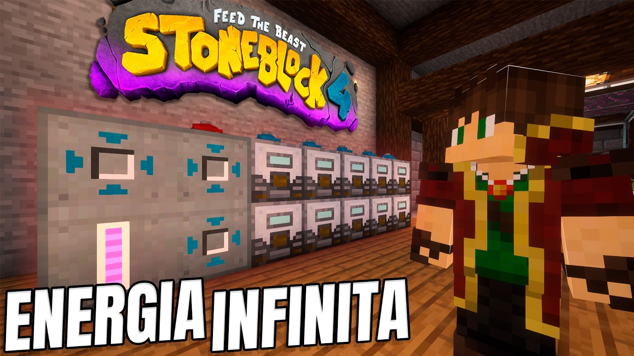  ENERGIA INFINITA PARA A BASE TODA ! Stoneblock 4 - #04