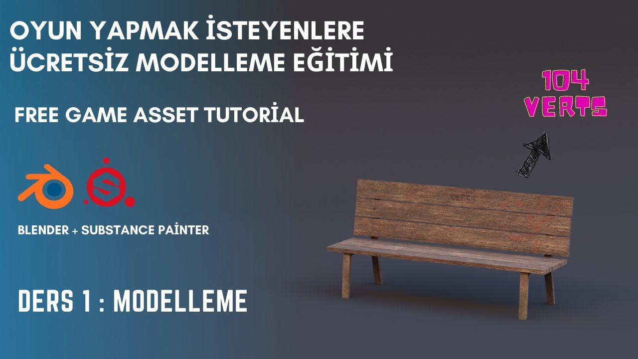 Oyun yapmak isteyenlere modelleme eğitimi - Blender game asset - Ders1 : Modelleme
