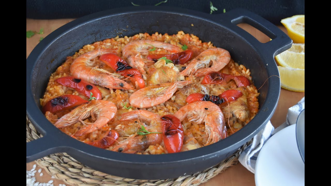 Arroz con pollo y gambas perfecto