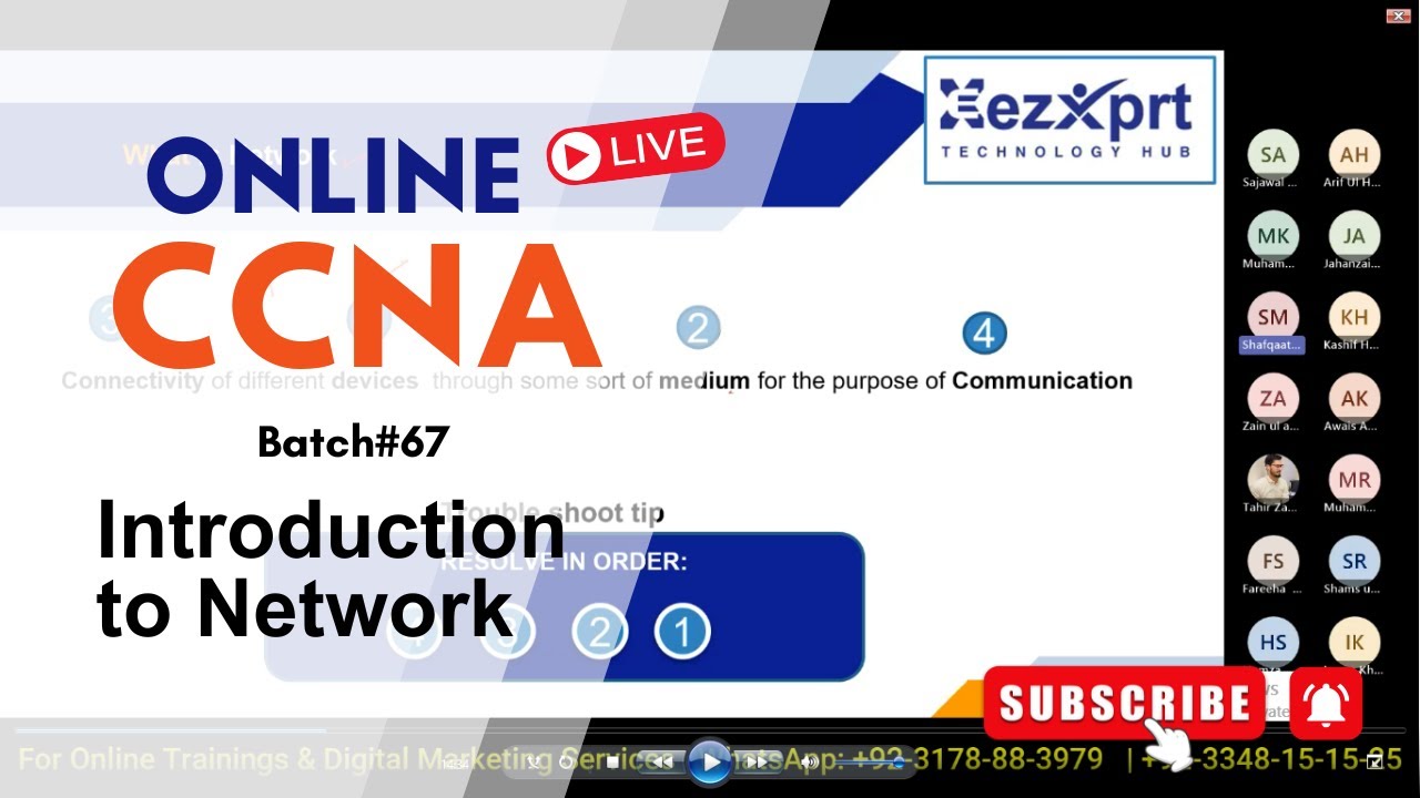 Online CCNA batch 67 | Session 1 Introduction to Network