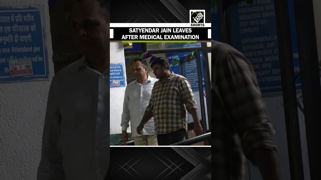 Former Delhi Minister Satyendra Jain leaves from Hospital after Medical Test following ACB Custody
