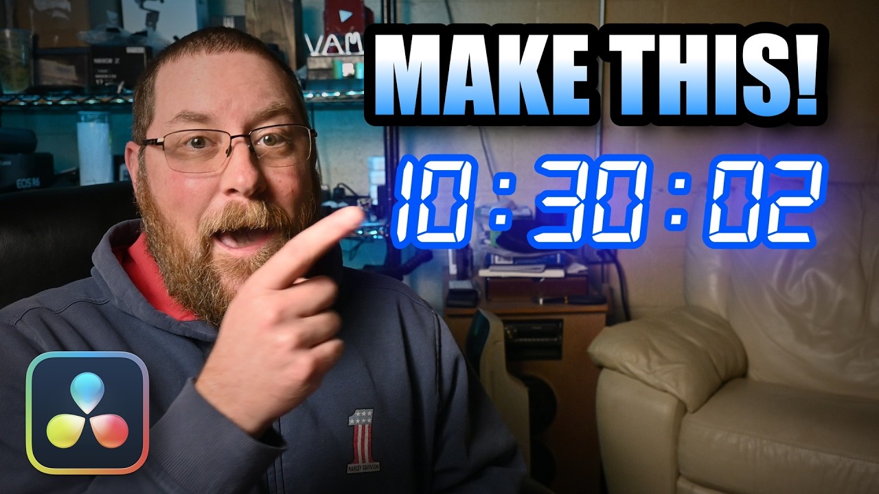 ADD a Digital Clock - WITH SOUND - to Davinci Resolve in MINUTES