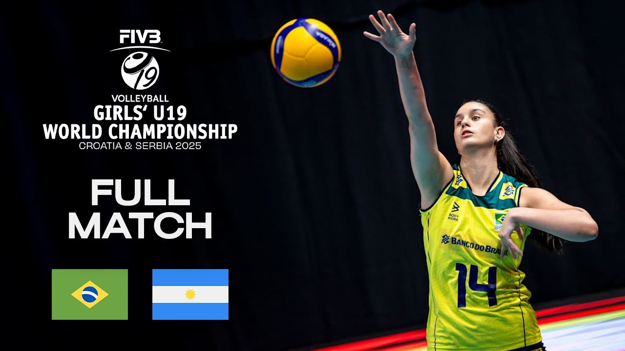 Brazil vs. Argentina - Pool B (SRB) | Girls' U19 World Champs 2025 - Full Match