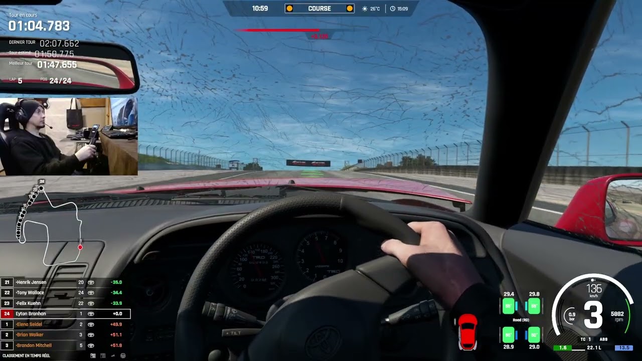Je Galère Sans Traj Idéale à Lagune Seca avec la Toyota Supra MK4 - Assetto Corsa EVO