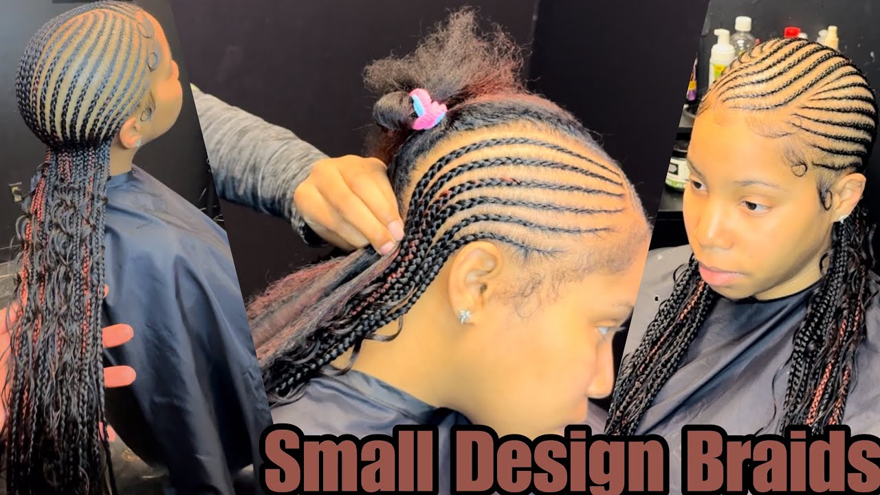 SMALL BRAIDS | ALICIA KEYS INSPIRED BRAIDS | BEGINNER FRIENDLY & DETAILED - Small Design Braids
