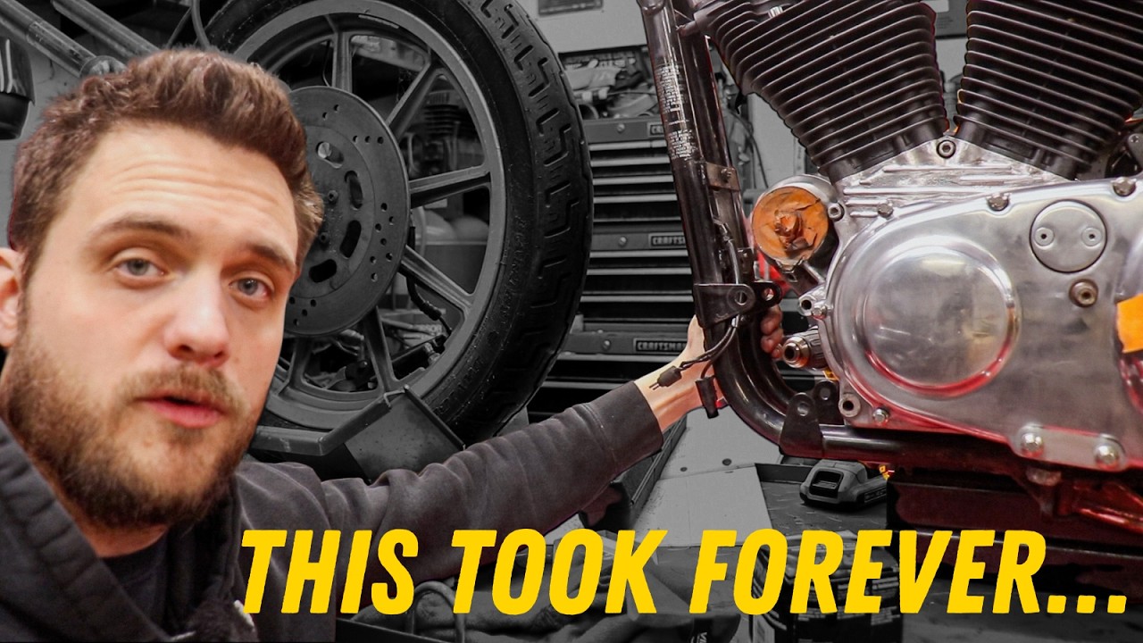 Mounting the 1275 Sportster Engine in My Flat Tracker Frame!