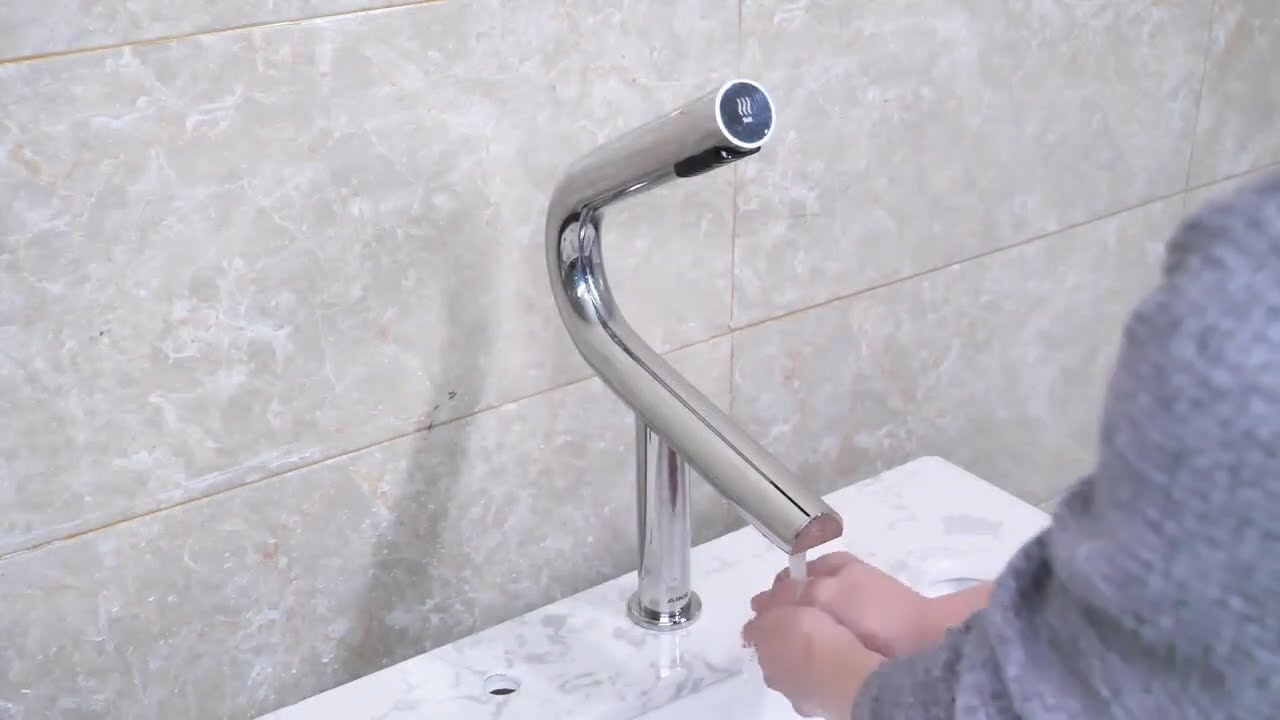 Commercial Touchless Sensor Faucet With Hand Dryer