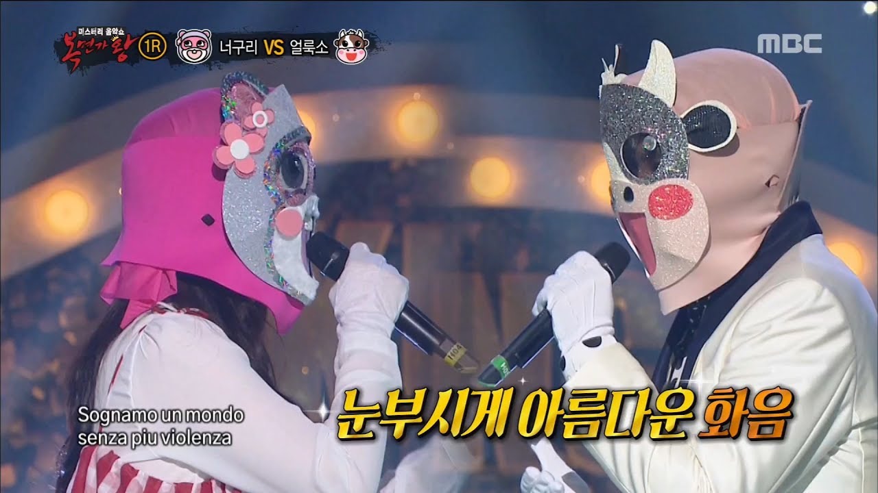 [King of masked singer] 복면가왕 - 'Raccoon'VS 'brindled cow' 1round- The Prayer 20170528