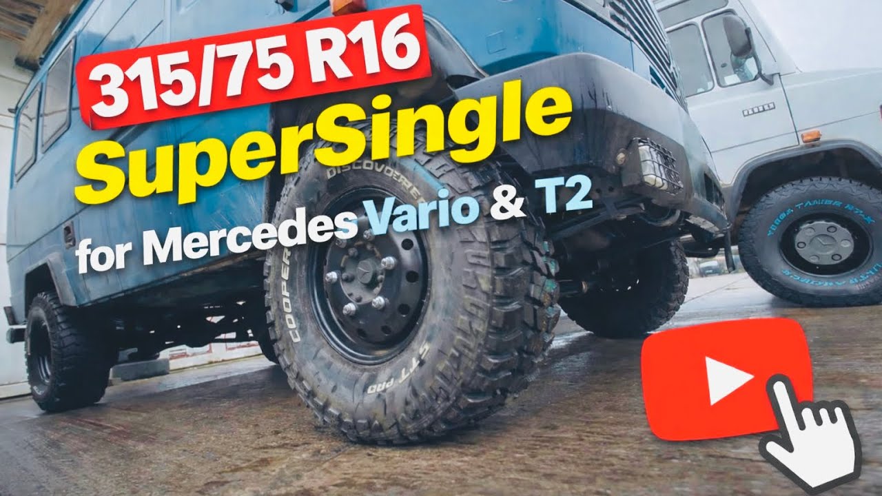 315 75 R16 SuperSingles for Mercedes Vario & T2 LN1