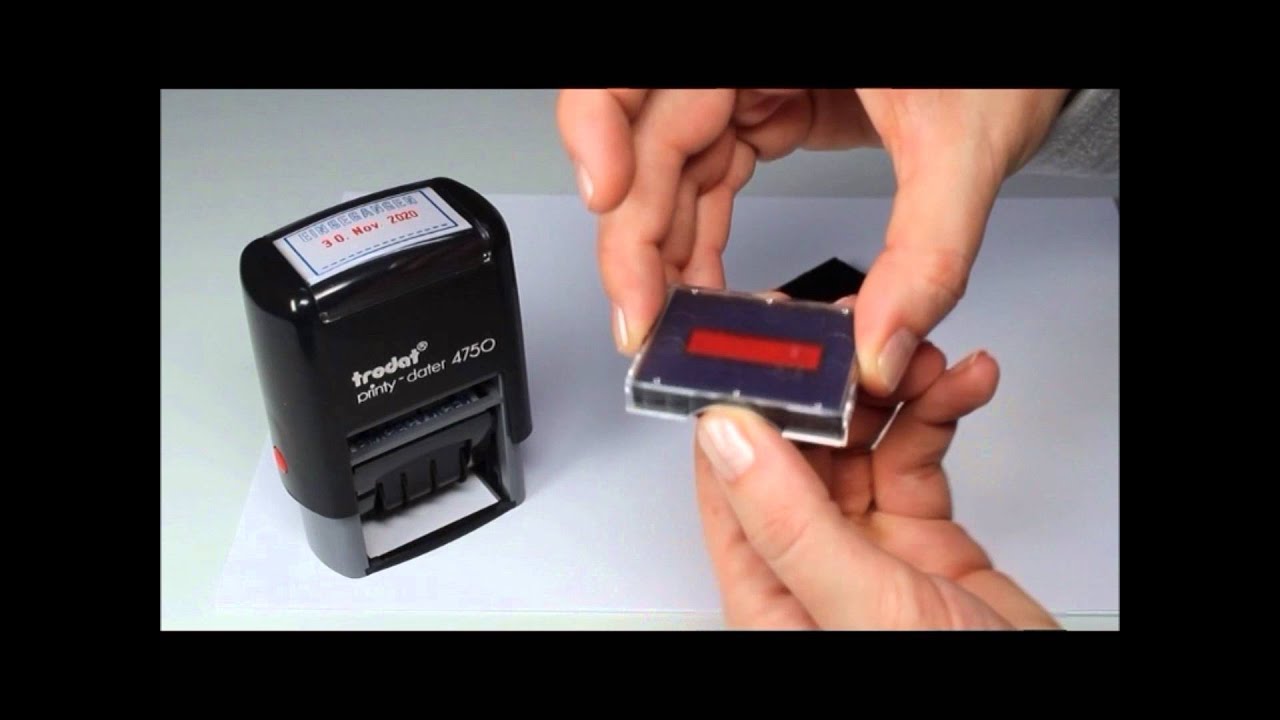 Trodat date stamp ink pad change