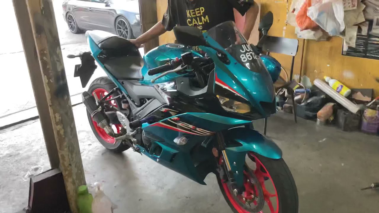 Ekzos motor r25 custom muffle AKRAPOVIC ‼️