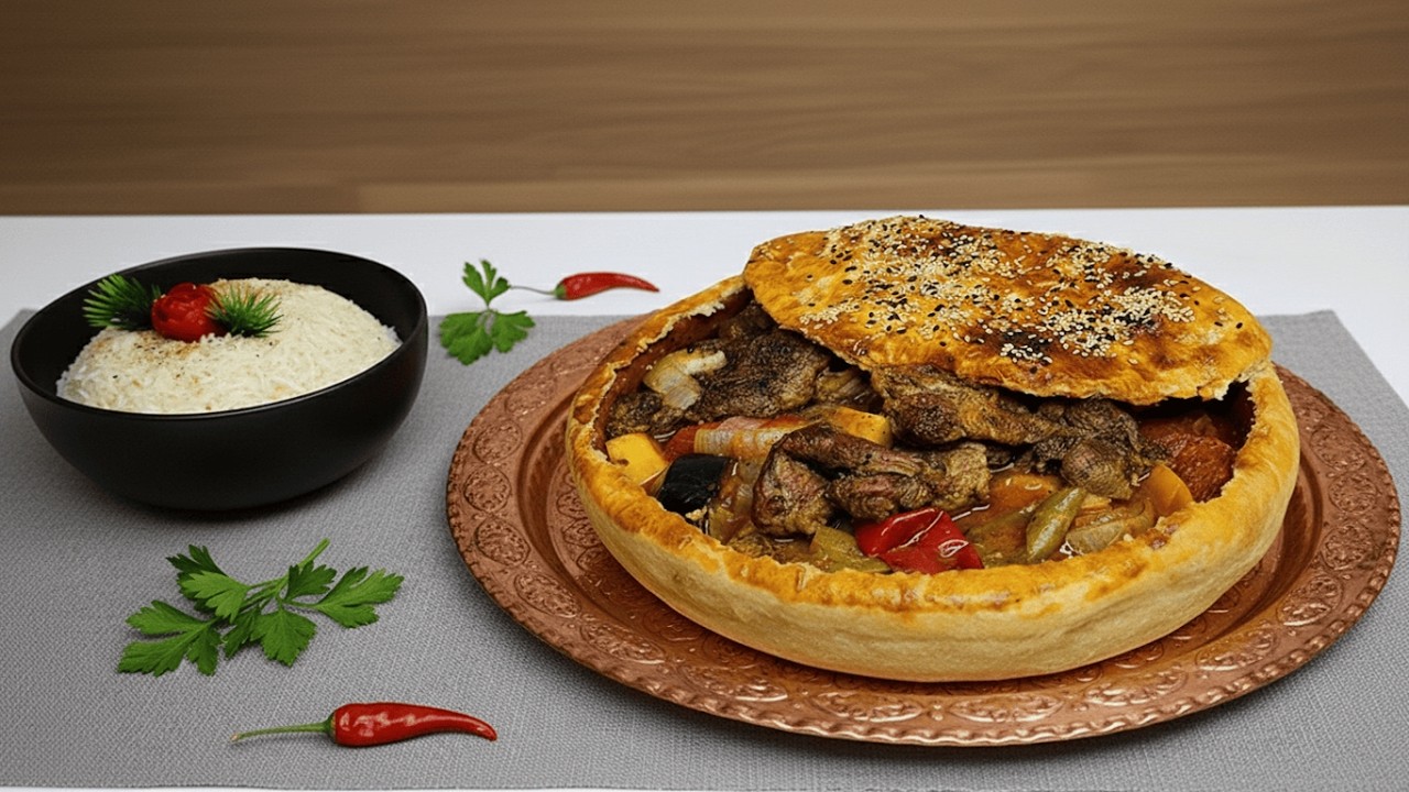 طاجن اللحم بالخضار في الفرن 🔥 نكهة غنية وطعم يجنّن!