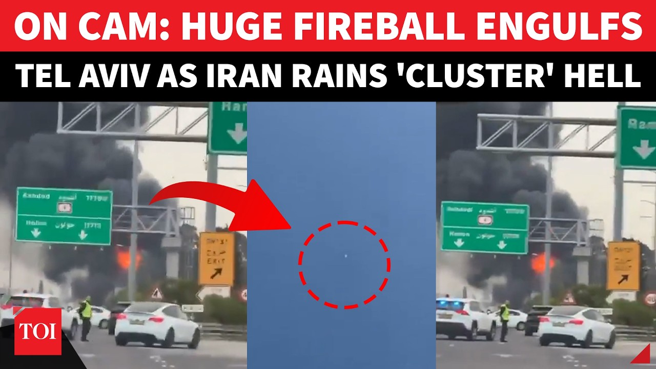 VIDEO PROOF! Iran Missile 'Soars Over' Israel, Breaches Iron Dome Again; Tel Aviv Engulfed In Fire