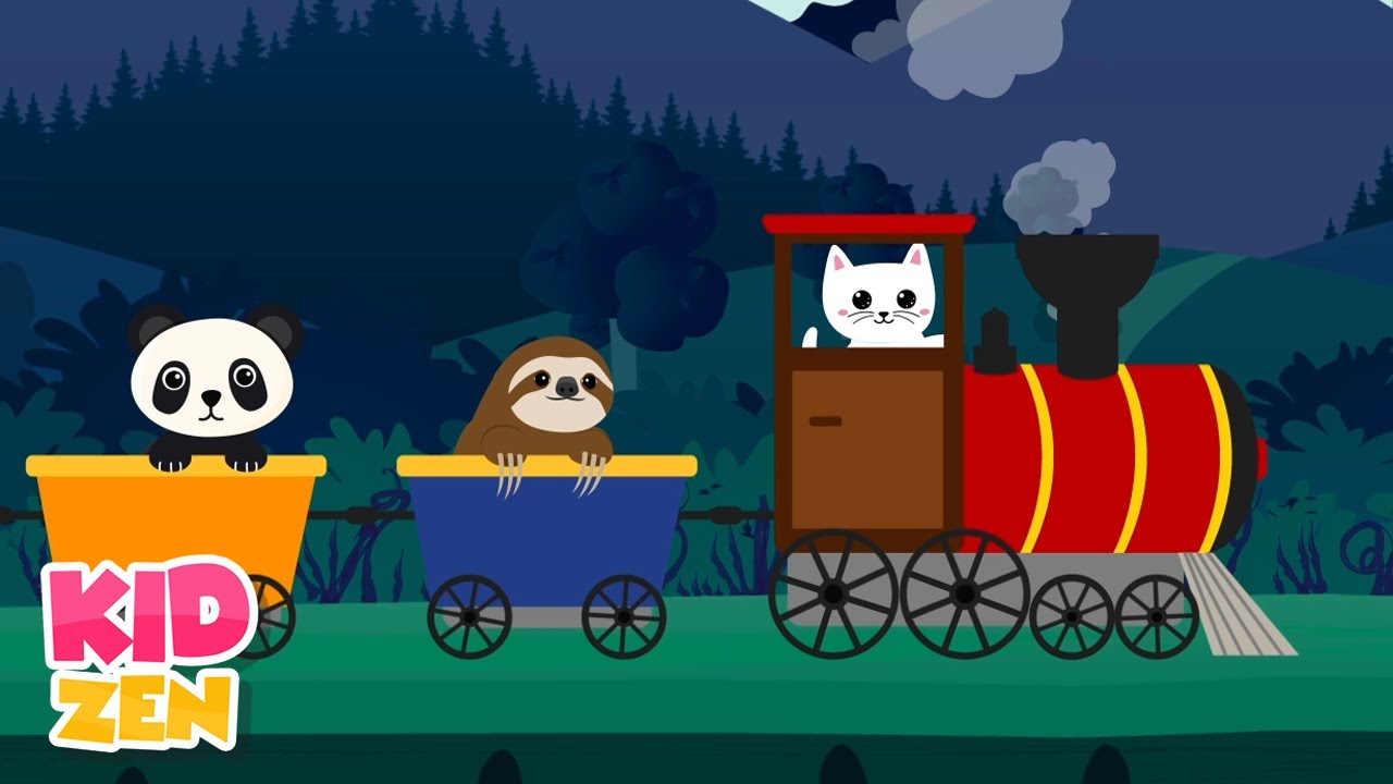12 Hours of Relaxing Baby Music: Wooden Train | Piano Music for Kids and Babies