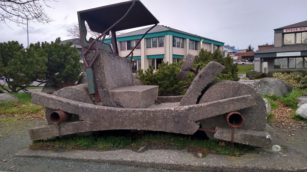 Oak Harbor, WA: Historical downtown, Military, Flintstone rock car