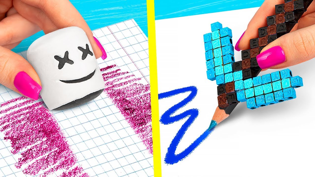 10 DIY DE MATERIAIS ESCOLARES DO FORTNITE vs MATERIAIS ESCOLARES DO MINECRAFT! DESAFIO!