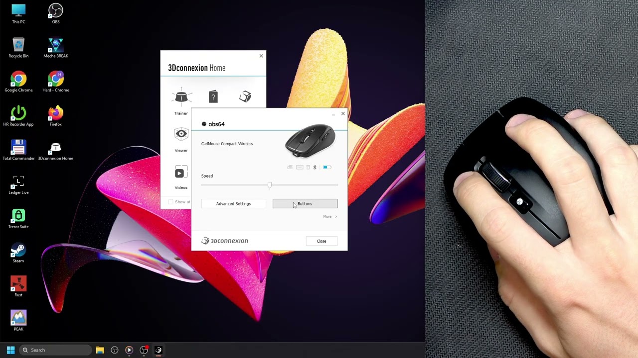 3Dconnexion CadMouse Compact – How to Reassign Buttons