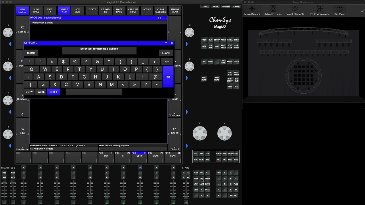 Colour Mix on faders (RGBW/CMY)