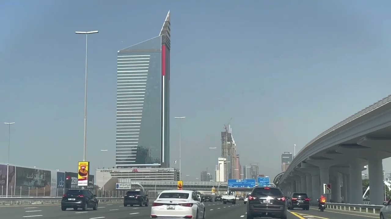 4K Highway Drive from Abu Dhabi to Dubai through E11- Sheikh Zayed Rd