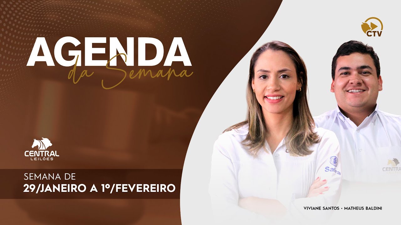 AGENDA DA SEMANA | 29 DE JANEIRO A 01 DE FEVEREIRO