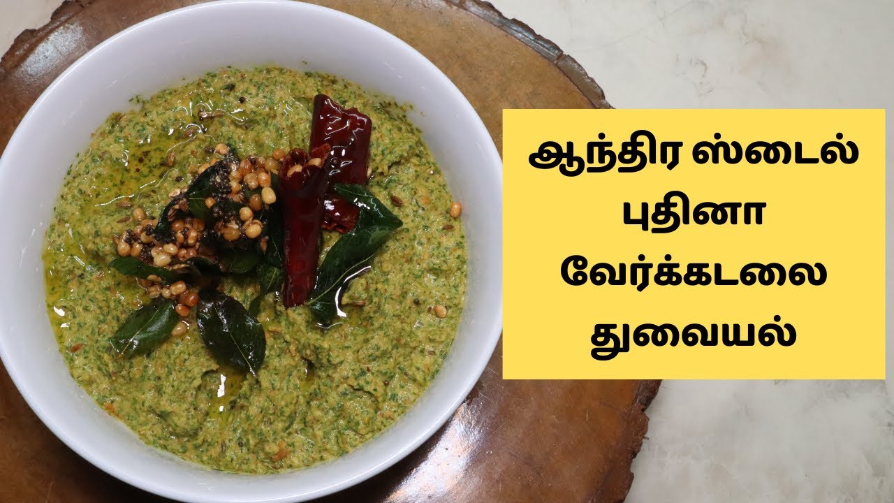 ஆந்திர ஸ்டைல் புதினா வேர்க்கடலை துவையல் செய்தால் சுவை வேற லெவல் | Coconut Pudina Thuvaiyal Recipe