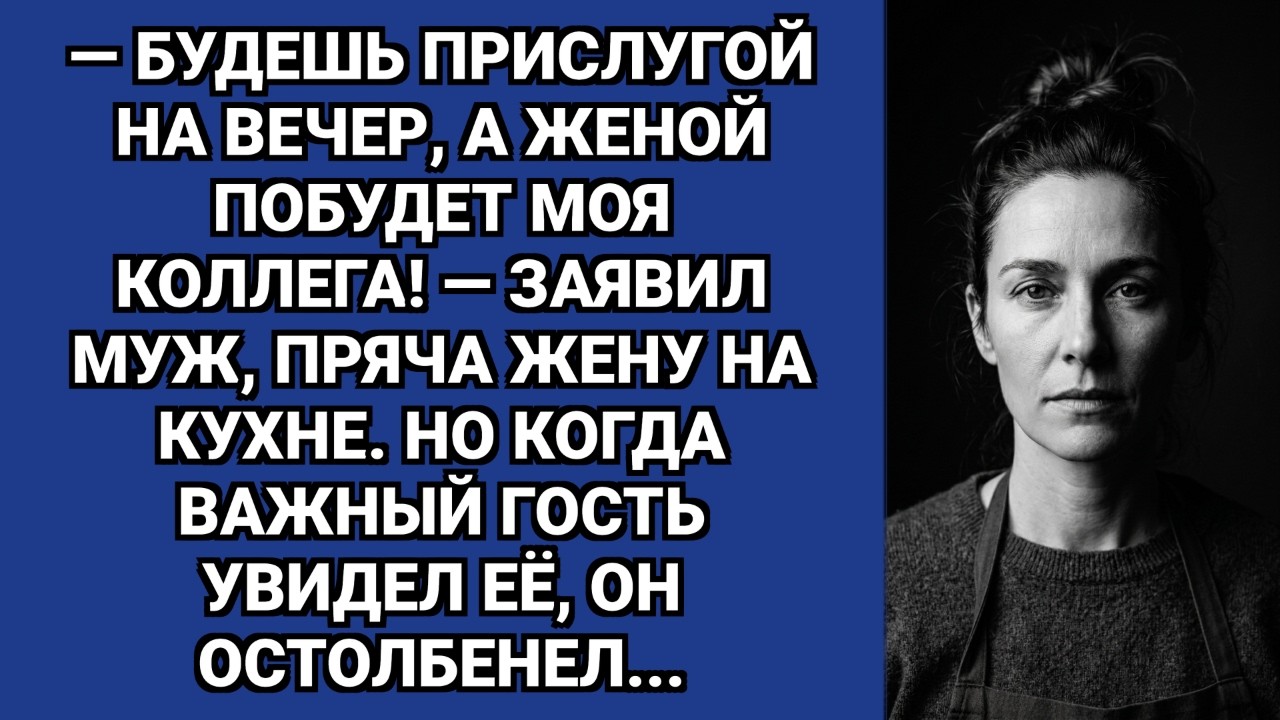 — Будешь сегодня прислугой, а женой побудет Марина, — заявил муж. Но гость остолбенел…