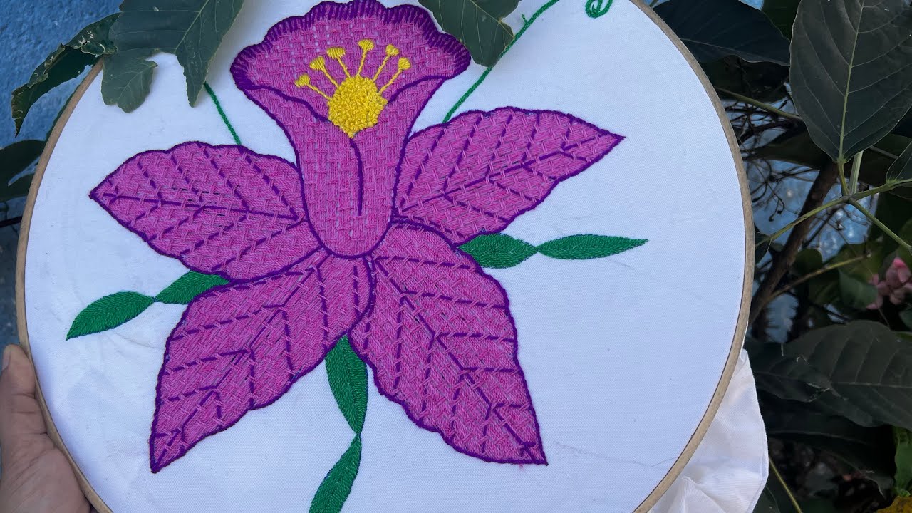 BORDADO PARA UNA ORQUÍDEA 🌺COMO BORDAR UNA ORQUÍDEA