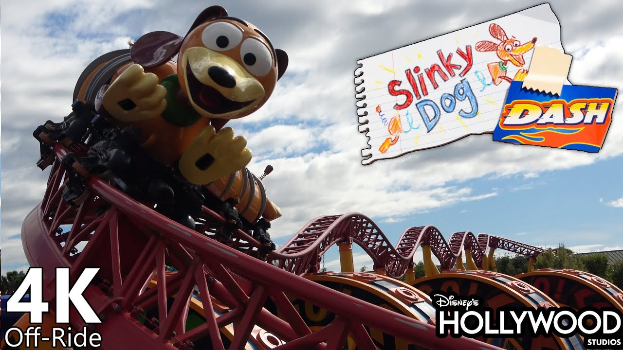 Slinky Dog Dash - 4K Off-Ride - Disney's Hollywood Studios - Mack Rides Launch Coaster - Cinematic