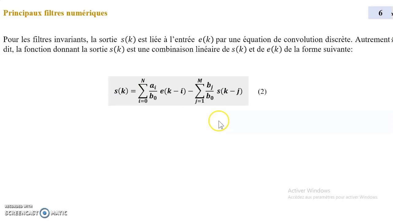 Filtres Numériques