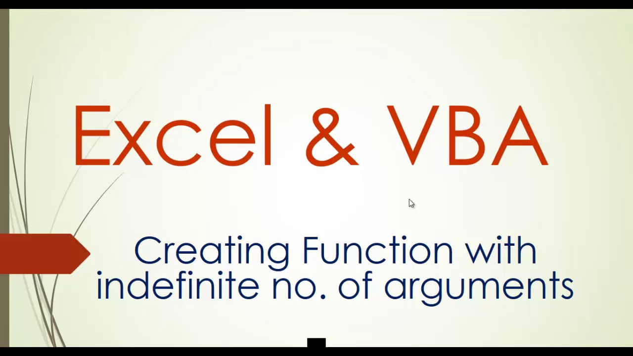 Array as Parameter in Function Excel VBA