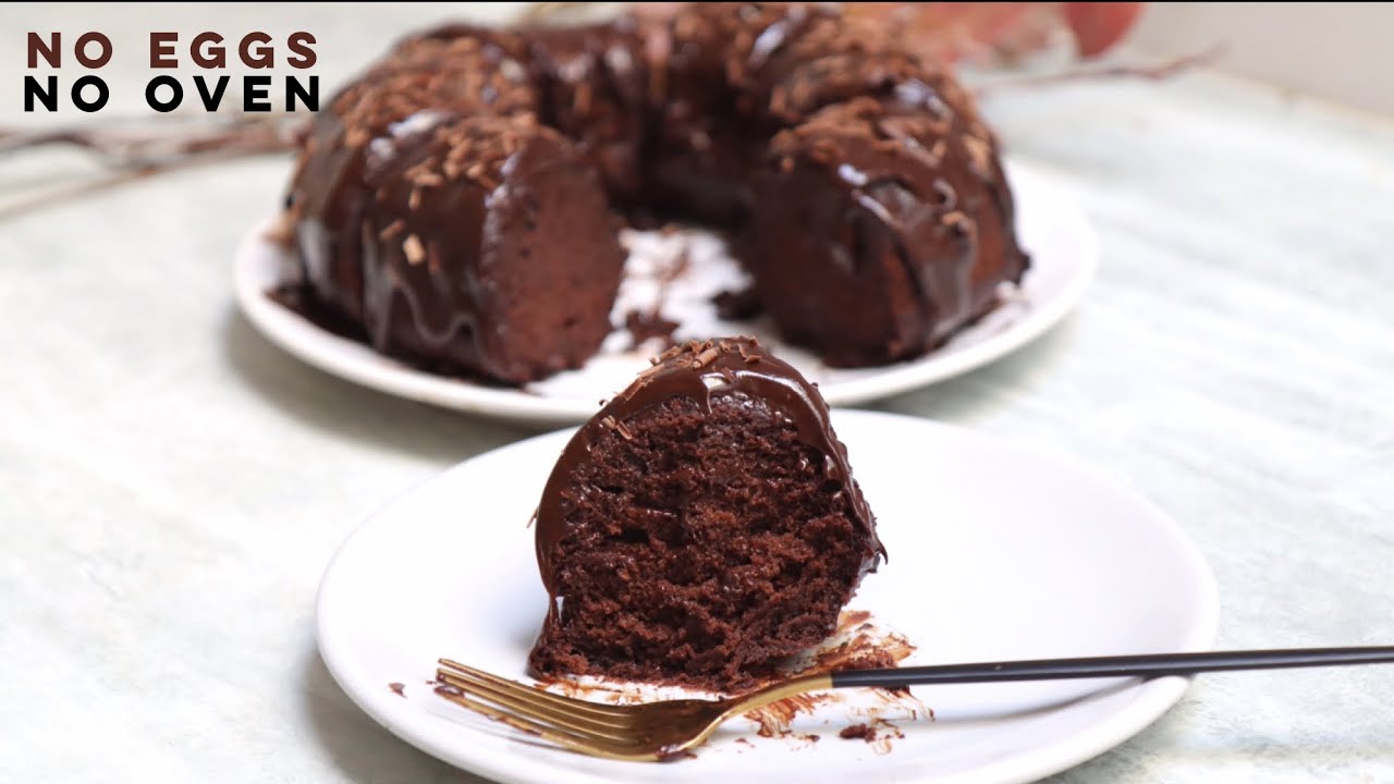 Chocolate Bundt Cake -  | egg-less - no oven |