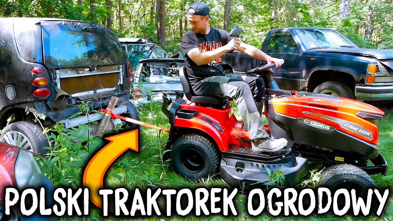 Traktorek ogrodowy Cedrus C-TRAC - 102HC test w ciężkim terenie - Fox Corner