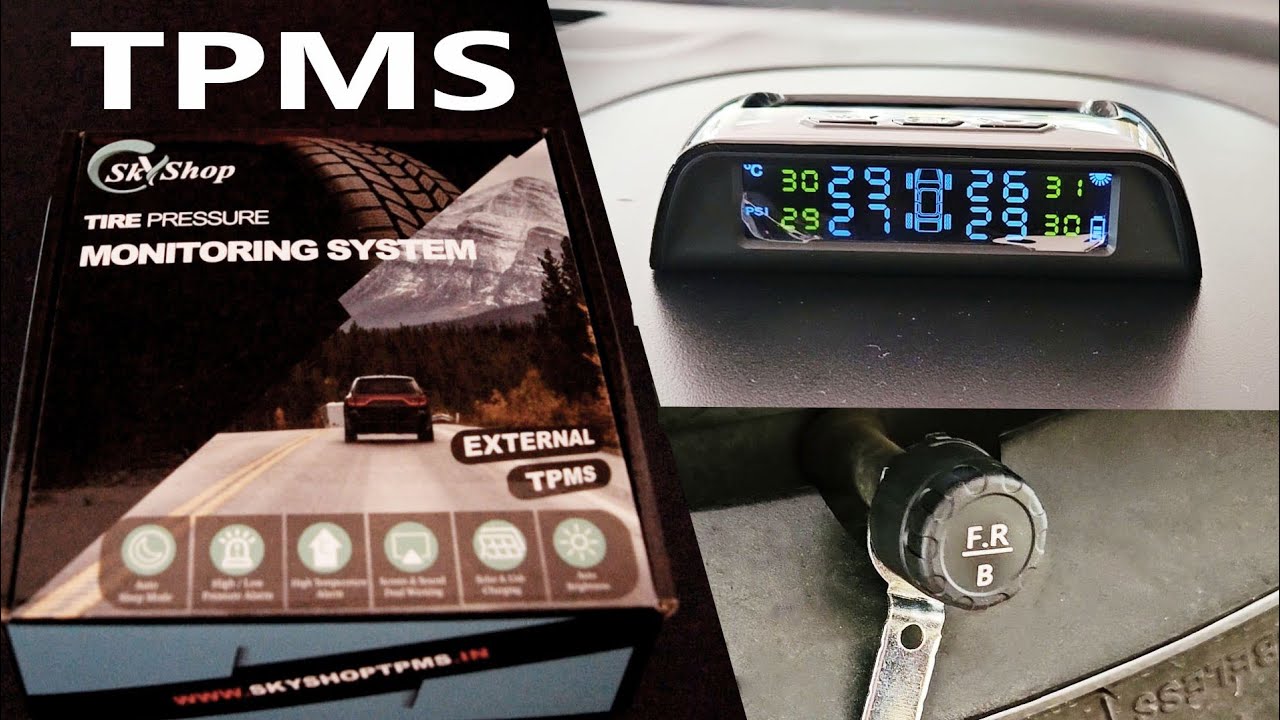 Car Tyre Pressure Monitoring System (TPMS) with Alarm and Voice Alert External Sensor