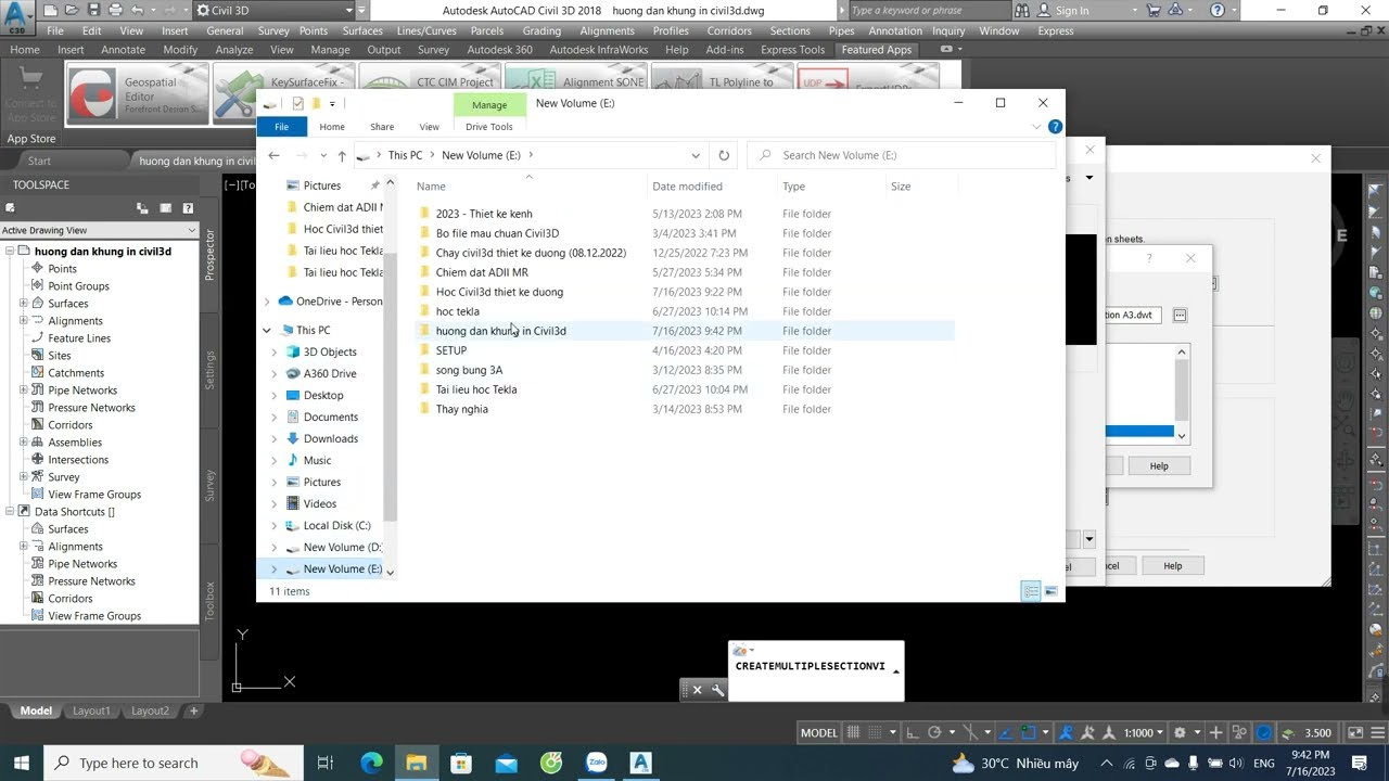 Học Civil 3D - Hướng dẫn tạo khung in A3 cho trắc ngang