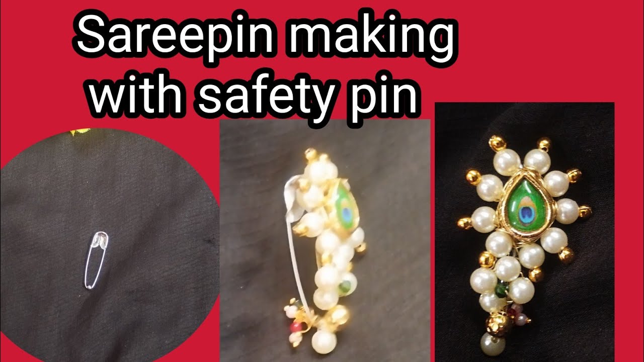 Nath sareepin making✨How to make sareepin at home 💖Diy jwellery making
