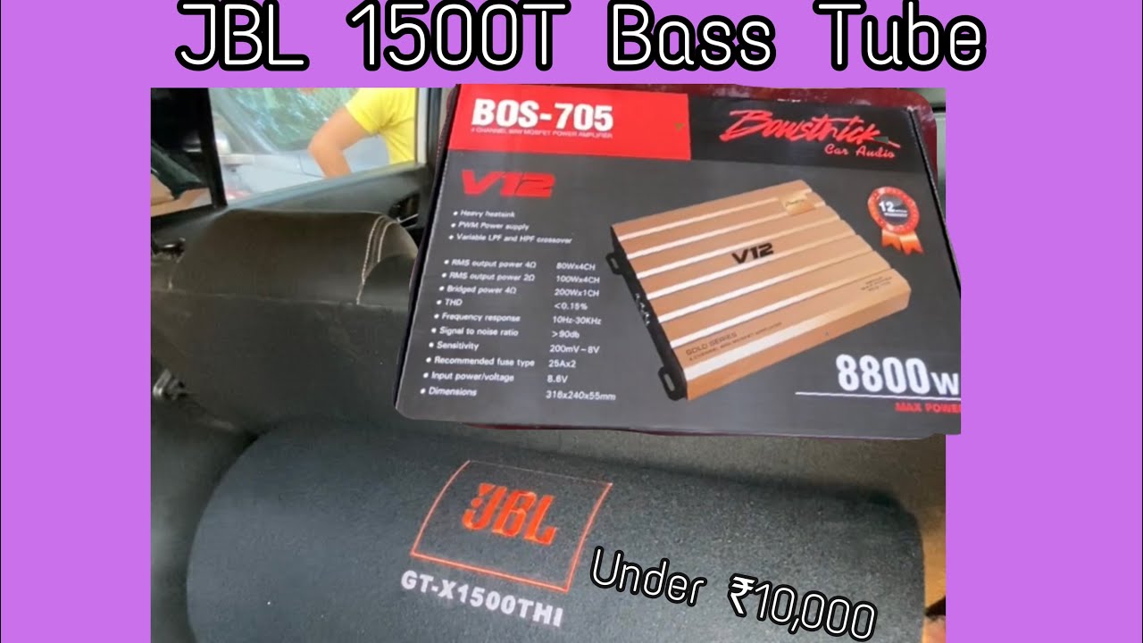 Kashmere Gate|JBL 1500T Bass Tube in Creta |Better than Rockford Fosgate?|Music setup only under 10k