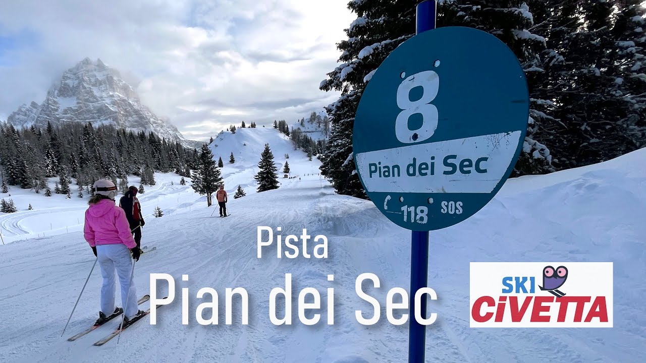 Pista Pian dei Sec (pista blu di Alleghe - Ski Civetta) #dolomitisuperski #skicivetta
