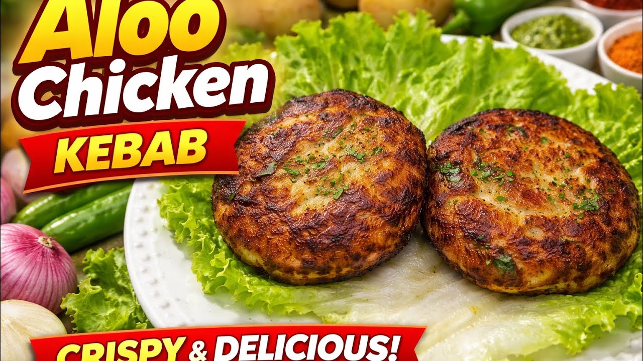 Delicious aloo chicken kebab 