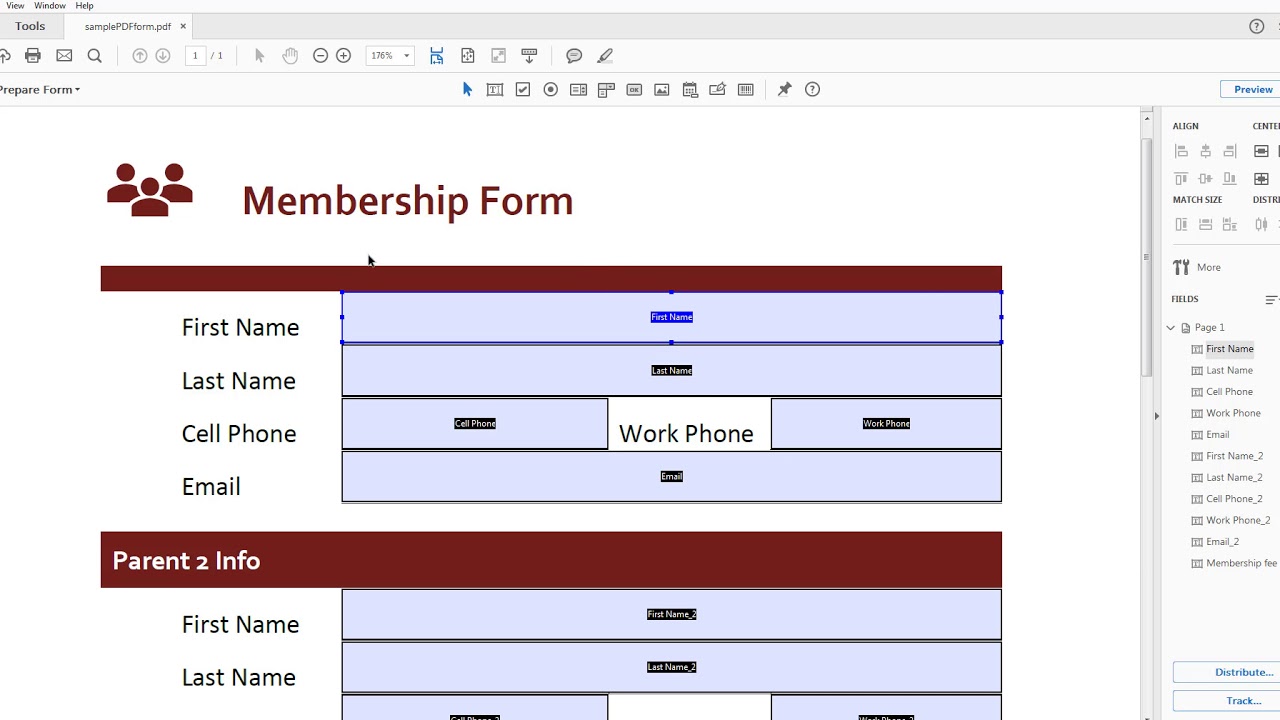 Using tool tips in a PDF