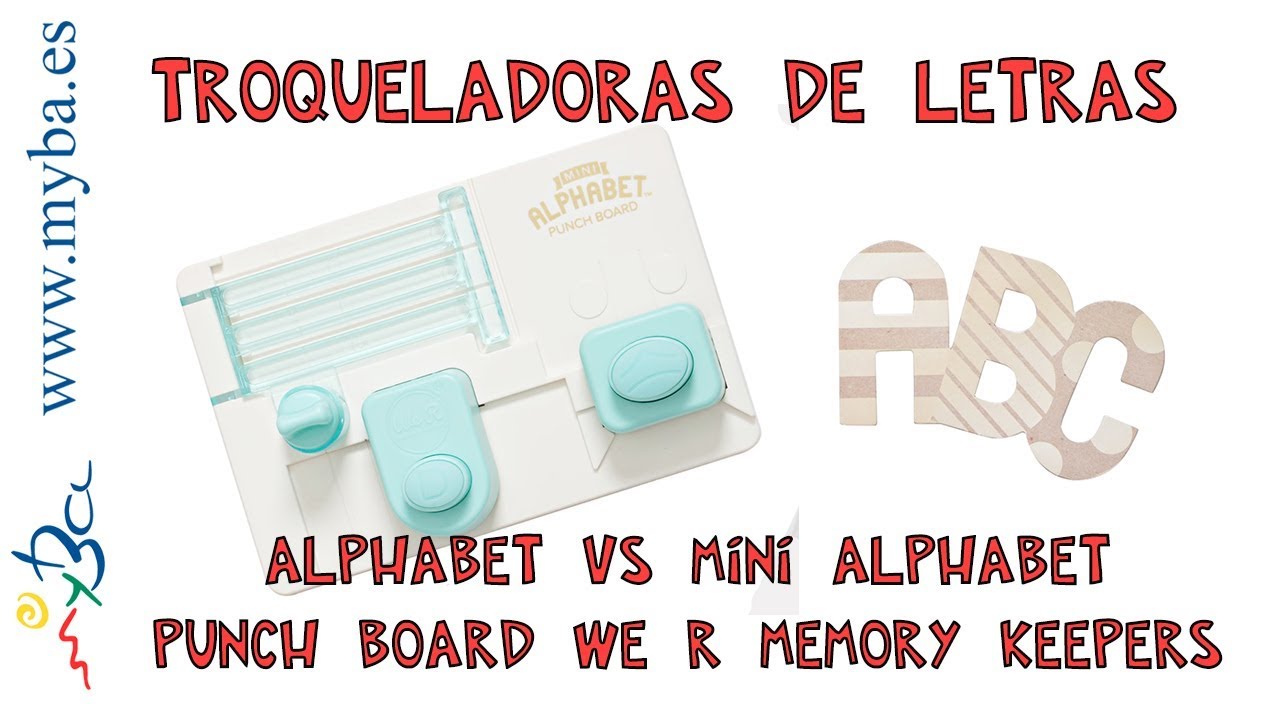 Troqueladoras de letras: Mini alphabet punch board vs alphabet punvh board. Cómo usar, how to use.