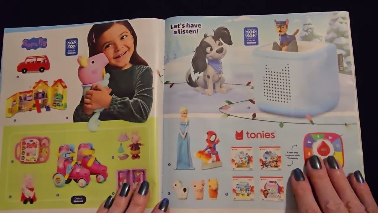 ASMR | Walmart Christmas Toy Catalog Show & Tell 2025 (Whisper)