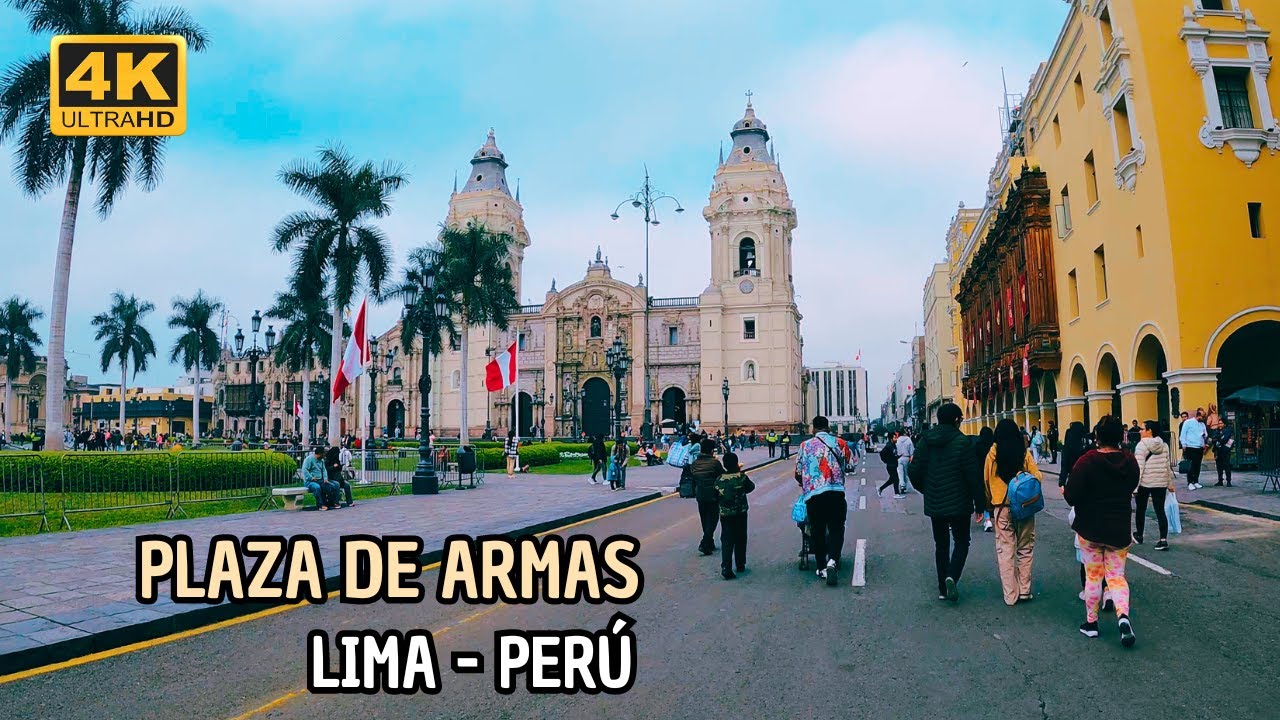 As&iacute; luce la Plaza de Armas de Lima Per&uacute; 2024 | 4K