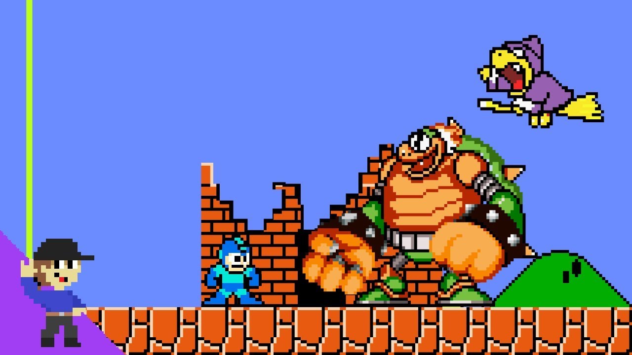 Mega Man would be OP in Super Mario Bros.